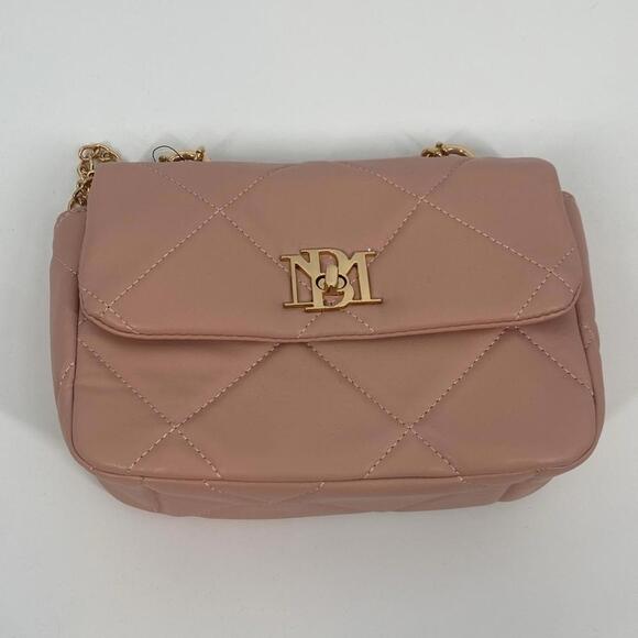 Handbags - Stylish Quilted Crossbody Bag with Gold Hardware